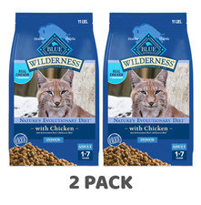 2 Pack Blue Buffalo Wilderness Indoor Grain-Free Chicken Dry Cat Food, 11 lbs.