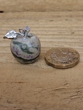 5pcs natural Crystal Apple Shape Pendant Carved Gemstone Beads Stone