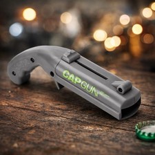 CAP GUN Flaschenöffner Kronkorken Shooter Bieröffner Party Gadget Pistol