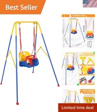 Foldable Baby Swing Frame - Indoor/Outdoor Toddler Swing Stand for Safe Play