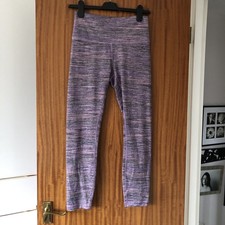 Lululemon Ladies Lilac Leggings Grey Sports Active Gym Yoga Pilates Training 6