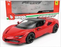 Burago 18-16015R Ferrari SF90 Stradale Hybrid 1000Hp 2019 Rot Schwarz 1/18