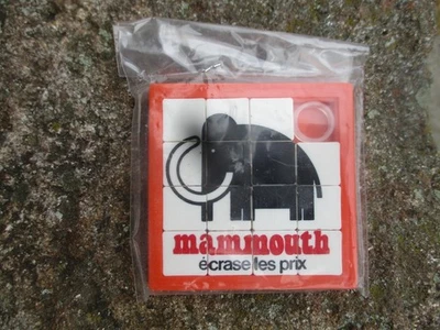 MAMMOUTH jeu de taquin publicitaire supermarché années 70/80 jouet ancien puzzle - Photo 1/3