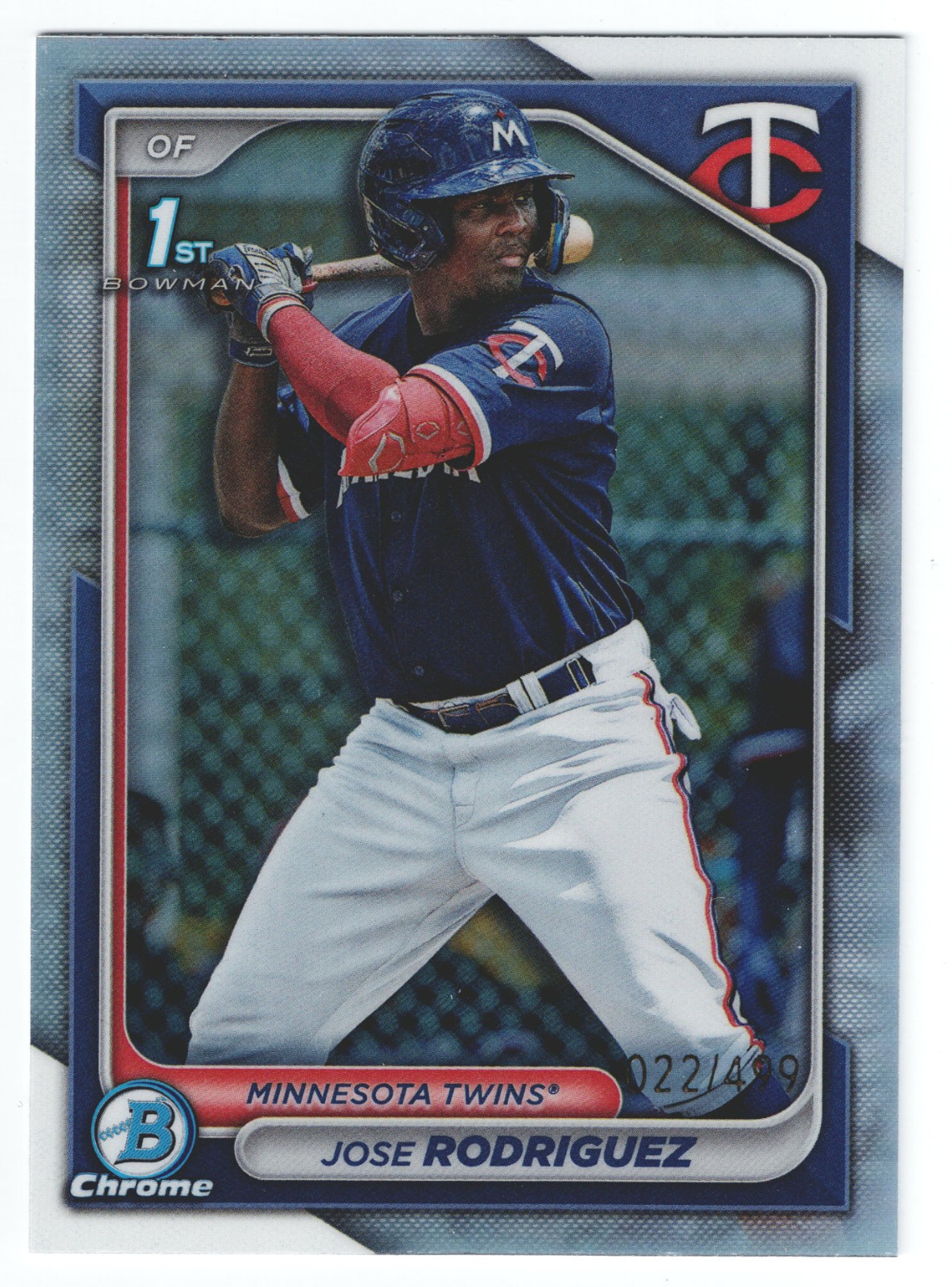 2024 Bowman Chrome Jose Rodriguez 1st Rookie RC Refractor /499 #BCP-71
