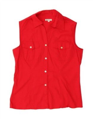 DACK'S Damen ärmelloses Shirt Bluse UK 18 XL rot AL11