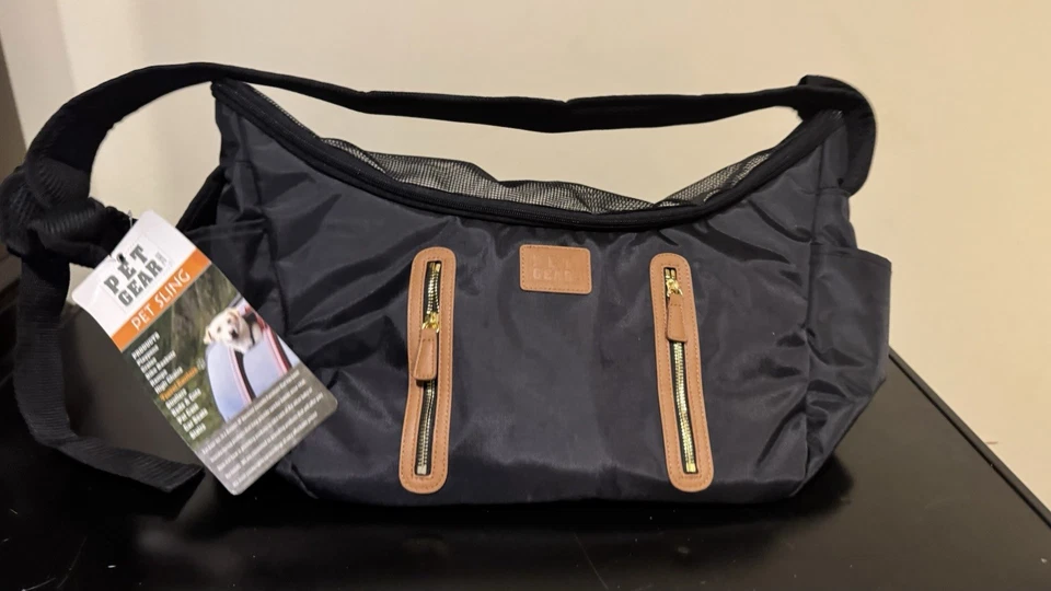 Eslinga portaperros con bolsillo de almacenamiento para viajes, veterinario/perro - gato Foto 2 de 4