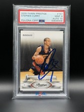 Stephen Curry 2009-10 Panini Prestige Autograph Rookie Card #157 PSA 9 AUTO 10
