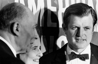 Sen Edward M Kennedy Dr Sidney Farber Mrs Albert D Lasker hon- Boston Old Photo