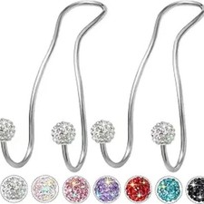 Bling Purse Hook for Car Headrest Upgraded Cute Car Seat Hooks, Bag Hooks Silver