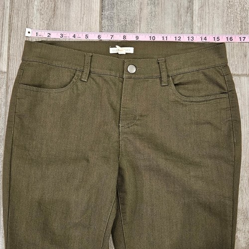 Eileen Fisher Jeans Women Size 8 SURPLUS GREEN STRETCH DENIM SLIM Skinny Organic - Picture 5 of 13