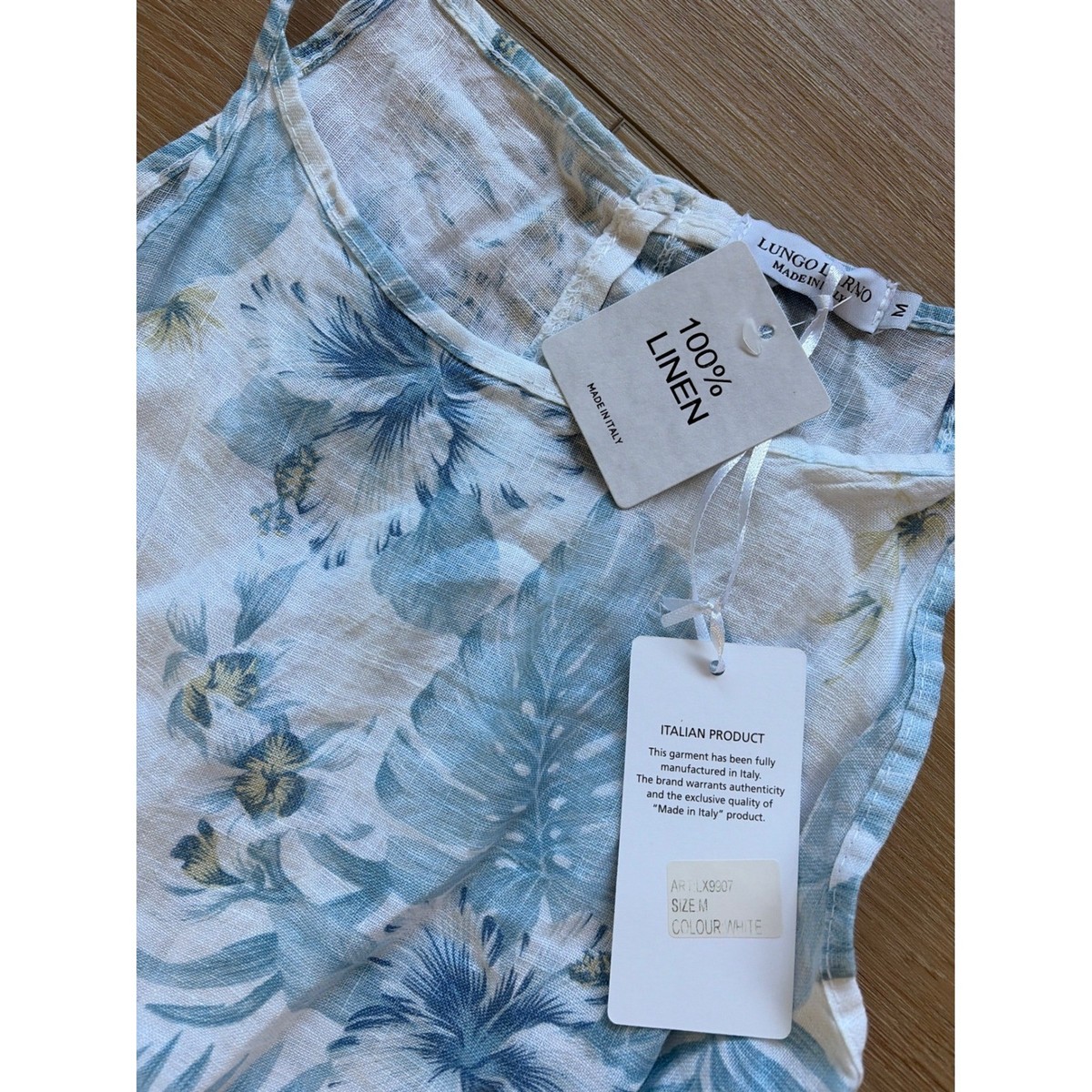 Lungo Larno Italian Linen Floral Tropical Shift Dress cover up Size Medium | eBay Lungo Larno Italian Linen Floral Tropical Shift Dress cover up Size Medium | eBay