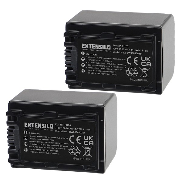 2X Akku FüR Sony Hdr-Ux7 Hdr-Ux20/E Hdr-Ux3E Hdr-Ux5 Hdr-Ux5E 1500Mah 7,4V-image