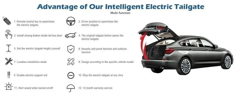 Puerta trasera eléctrica Power Liftgate Retrofit para Toyota HiAce H300 2019-2024 Foto 4 de 4