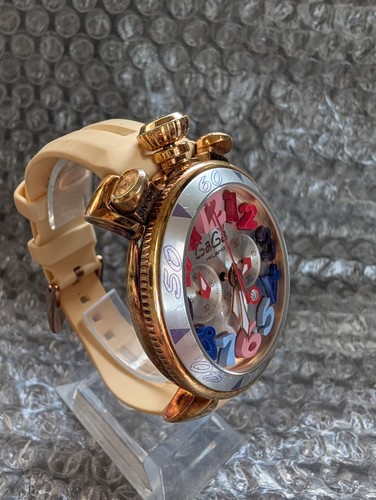 imperfetto GaGaMIRANO マヌアーレ48mmクロノグラフクォーツ腕時計 稼働品 - Foto 3 di 12