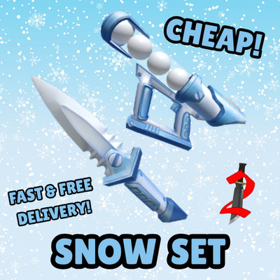  MM2 SNOW DAGGER + SNOW CANNON | CHEAPEST ON MARKET | FAST | GODLY SNOW SET  