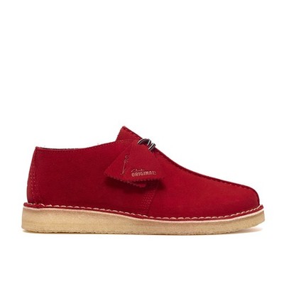 Red Suede Clarks Bushacre Red Clarks Bushacre 26139511 Mens Red
