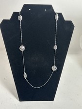 Silpada Sterling Silver Station Necklace 925 Openwork Filigree Long Chain