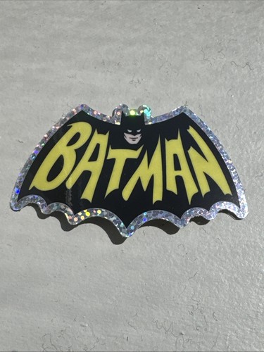 Retro Old School BATMAN Sparkle Sticker 3”