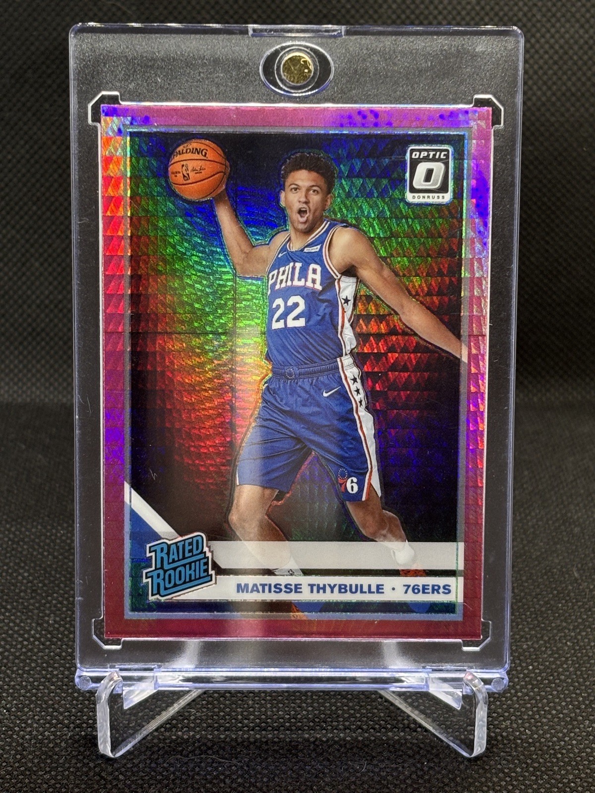 Matisse Thybulle 2019-20 Donruss Optic Pink Hyper Prizm RC #192 Philadelphia