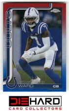 2025 Topps Chrome Football #129 Charvarius Ward Red White Blue Refractor colt RM