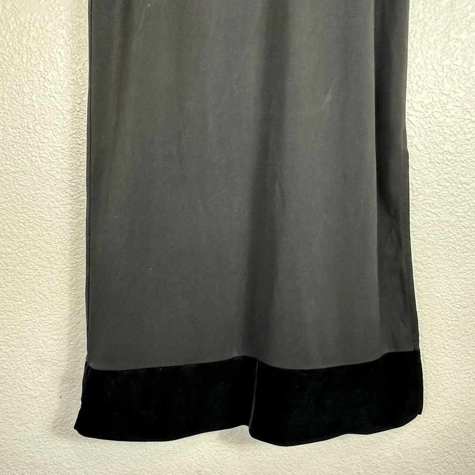 Falda De Colección Y2K Merona Mujer Pequeña Negra Terciopelo Dobladillo Tejido Gótico Indie Grunge Foto 4 de 4