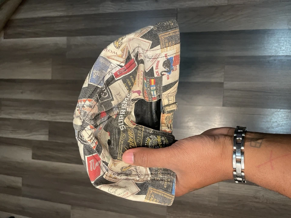 Gorra de papá Supreme con estampado de 6 paneles con logotipo bordado - USADA, correa trasera Foto 2 de 4