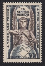 timbre France 1954 Système métrique conférence poids mesures Y&T n°998 30F neuf
