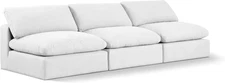 187White-S117 Comfy Collection Modern | Contemporary Upholstered Modular Sofa wi