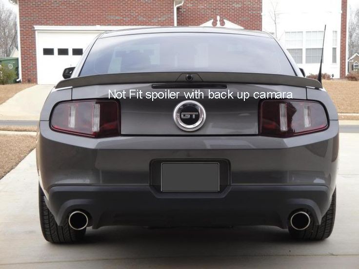 2 Pc Matt Black Decklid Gurney Flap Wickerbill Fit 10-14 Ford GT Mustang Spoiler