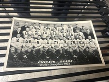 original 1932 Fendrich RED GRANGE & BRONCO NAGURSKI & Chicago Bears Promo Photo