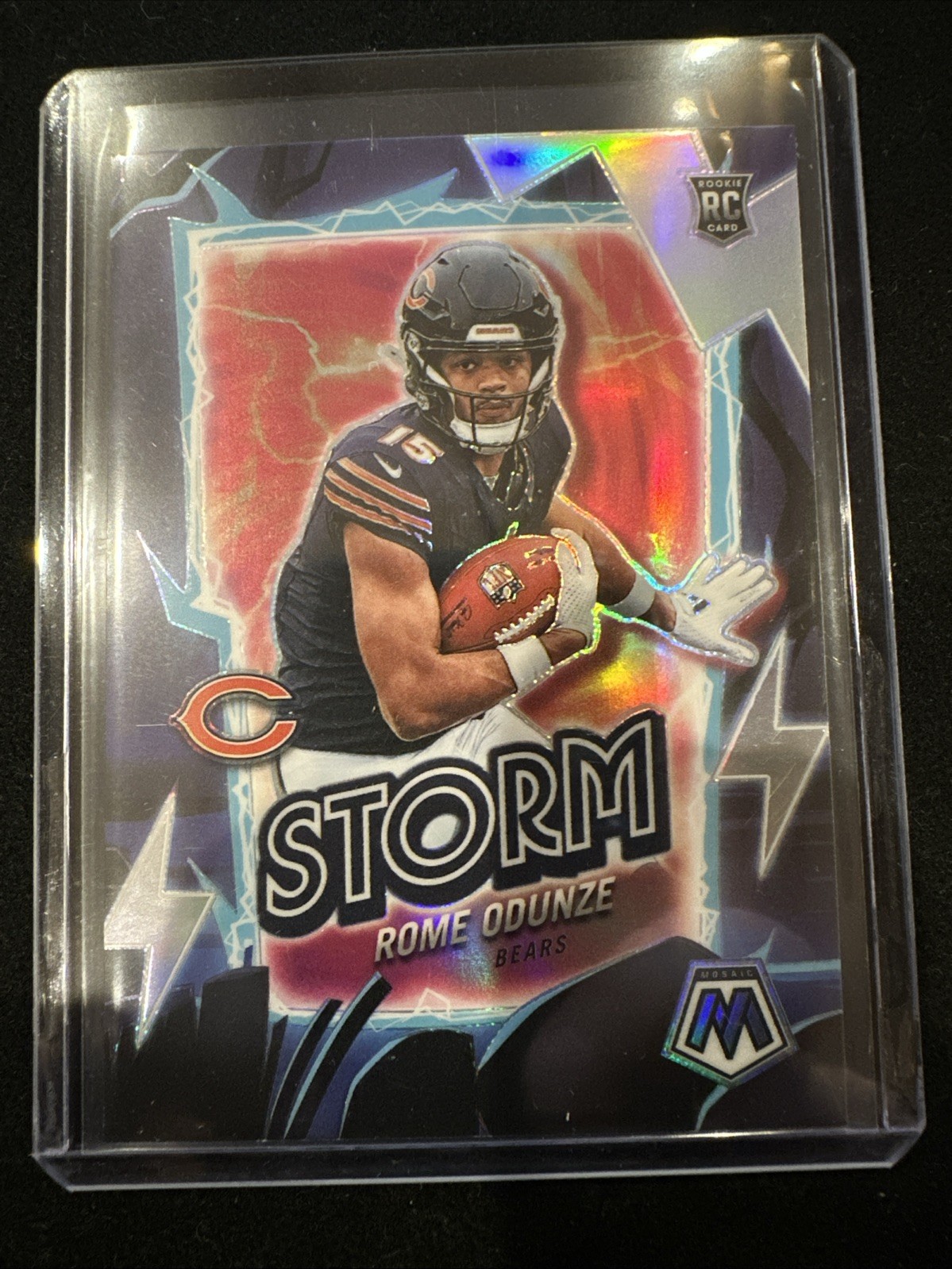 2024 Panini Mosaic Storm Rome Odunze #6 Silver Prizm (RC)