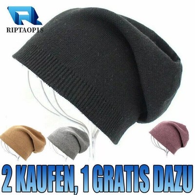 Beanie Unisex Strickmütze Mütze Winter Herbst Wintermütze Herren Slouch Dünne