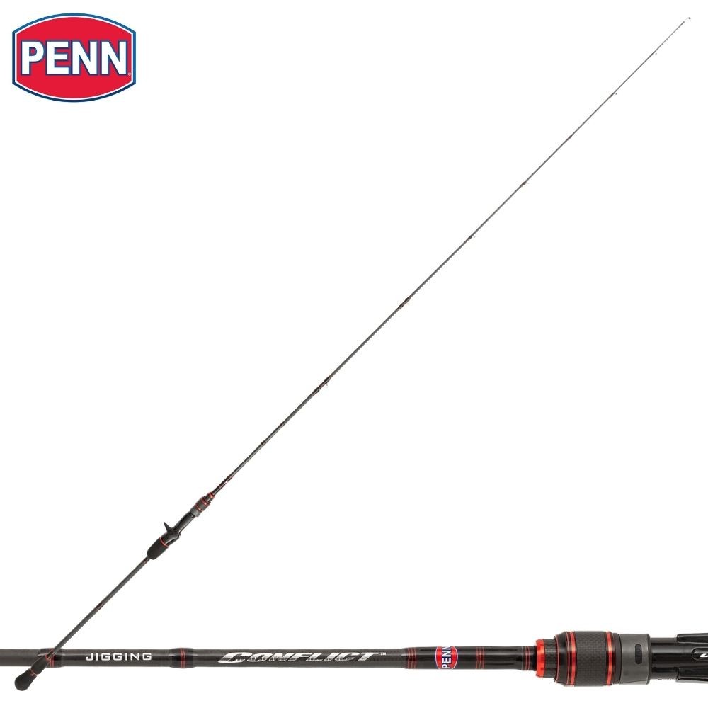 Джиговое удилище PENN Saltwater Baitcasting CONFLICT длиной 6,3 фута /макс. 200 г
