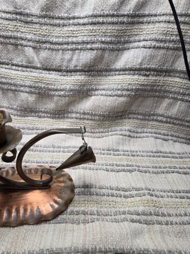 Vintage Gregorian Kupfer Kerzenständer mit 2 Plexiglas Kleinen mit Kupferflecken... - Bild 3 von 5