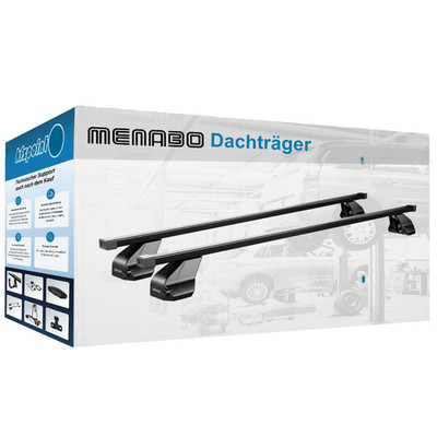 Für Chevrolet Malibu 08.2012 - jetzt MENABO Dachträger Omega Black Stahl schwarz