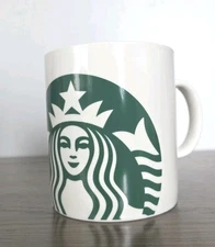 Starbucks Mug Jumbo Mug Coffee Cup 28 Oz With Handle White Green Logo Mermaid