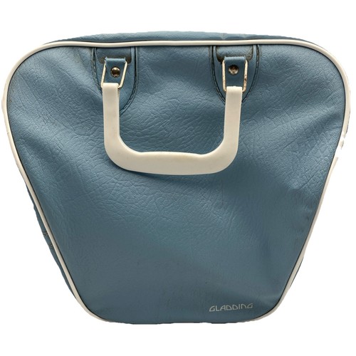Gladding Bowling Ball Bag Light Blue VTG Carry Handles Storage