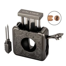 Gray Cigar V-Cutter Scissors Cigar Punch Holder Needle Travel Accessories Sharp