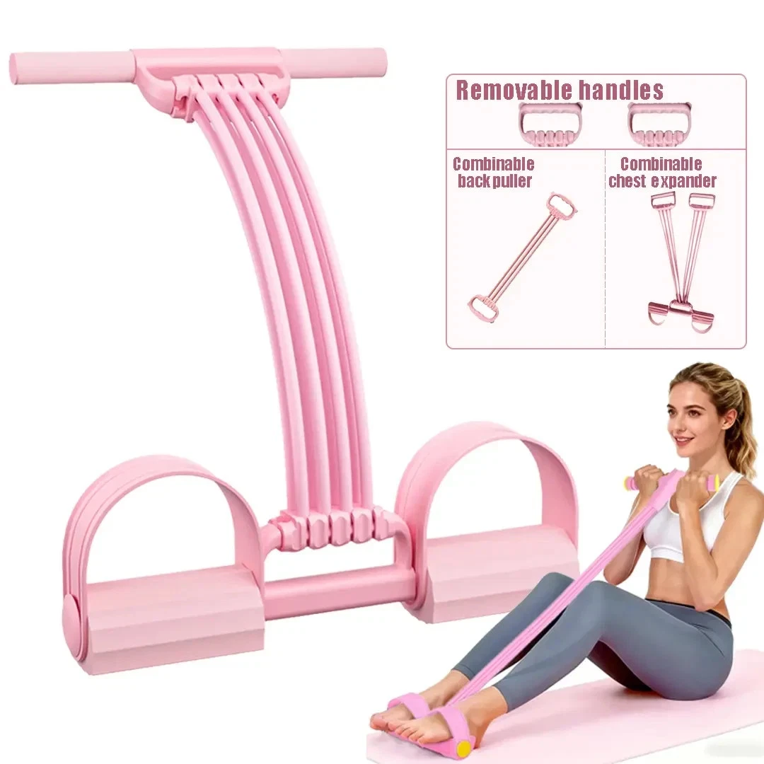 3-in-1 Pedal Resistance Band – Elastic Pull Rope for Full-Body Workouts