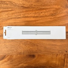Genuine Apple Watch 38mm Gray Stripe Woven Nylon Band MRH92AM/A New Open Box