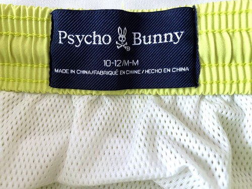 Psycho Bunny - Boy's Medium 10-12 Yellow Blue Fade Swim Shorts Trunks - Picture 3 of 7