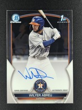 Wilyer Abreu 2023 Bowman Chrome 1st Prospect AUTO ASTROS RED SOX
