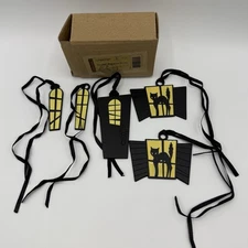 Longaberger Halloween Haunted House Basket Metal Tie-ons - 5 Piece Set