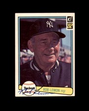 Bob Lemon Signed 1982 Donruss New York Yankees Autograph