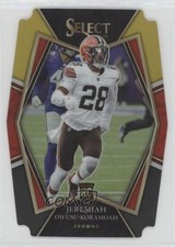 2021 Select Premier Level Black & Gold Prizm Die-Cut Jeremiah Owusu-Koramoah 2l4