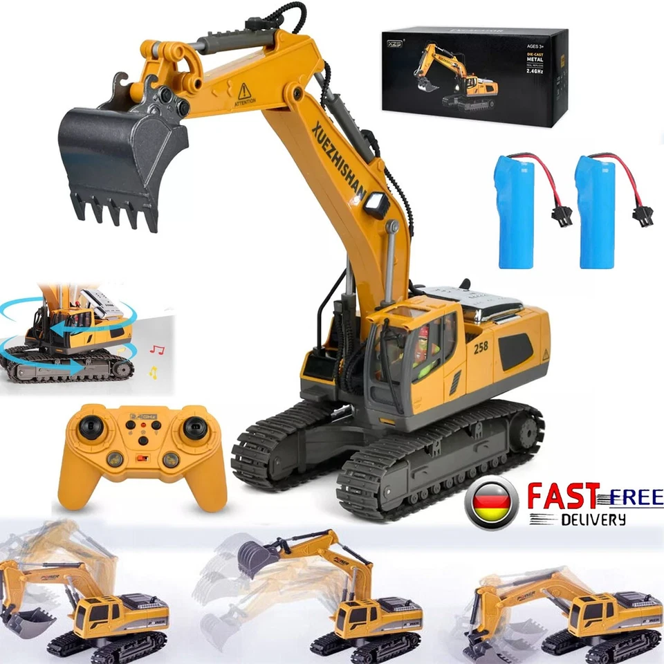 Baustellenfahrzeug Ferngesteuert Modell RC Spielzeug Kind Baustelle Bagger LKW - Bild 2 von 4