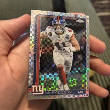 2025 Micah McFadden Topps Football Chrome X-Fractor #232 New York Giants
