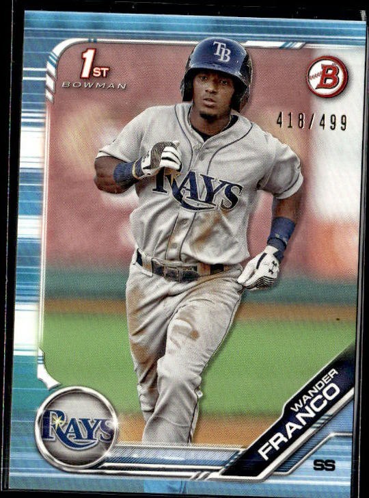 L71,650 - 2019 Bowman Sky Blue #BP100 Wander Franco /499