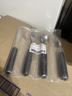 , preview full size image SAMMONS Preston EZ Large Grip Weighted Silverware Set