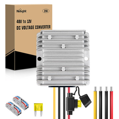 48V to 12V Voltage Converter 240W 20A Regulator Step down to 12VDC Waterproof DC